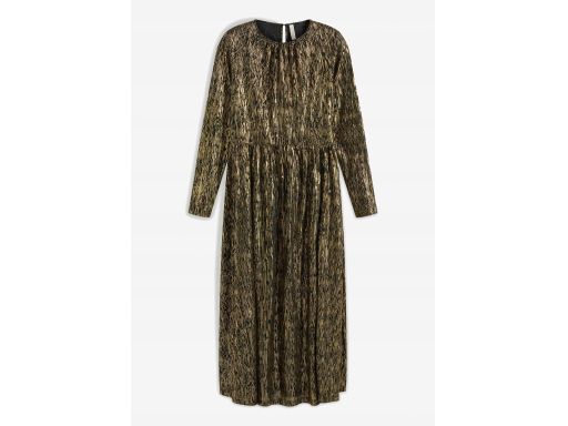 B.P.C sukienka midi czarno złota z długim rękawem r.44/46