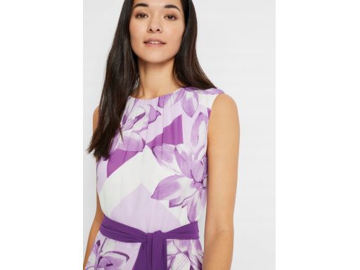 B.P.C sukienka szyfonowa asymetryczna fioletowa ^46