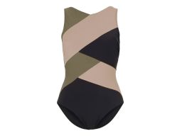 B.P.C kostium kąpielowy shape czarno-oliwkowy 46.