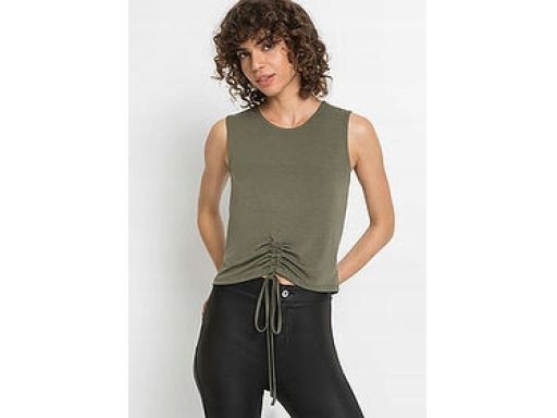 B.P.C top z wiązaniem ciemna zieleń ^40/42