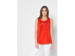 B.P.C top czerwony z kamieniami ^40/42