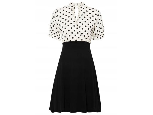 B.P.C sukienka 2w1 czarna w grochy r.36/38