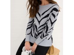 B.P.C sweter damski żakardowy we wzór 