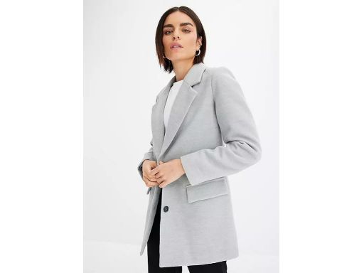 B.P.C krótki płaszcz-marynarka z materiału w optyce wełny 48.