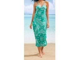 B.P.C sukienka plażowa tunika zielona we wzory ^48/50