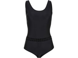 B.P.C kostium kąpielowy czarny z ozdobnymi wycięciami r.50