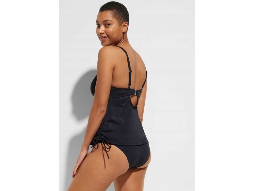 B.P.C czarne tankini na fiszbinach marszczenia figi w komplecie r.44(8