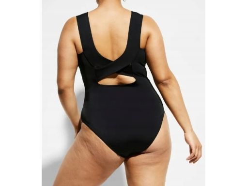 B.P.C modelujący kostium kąpielowy shape czarny z paskami na plecach r