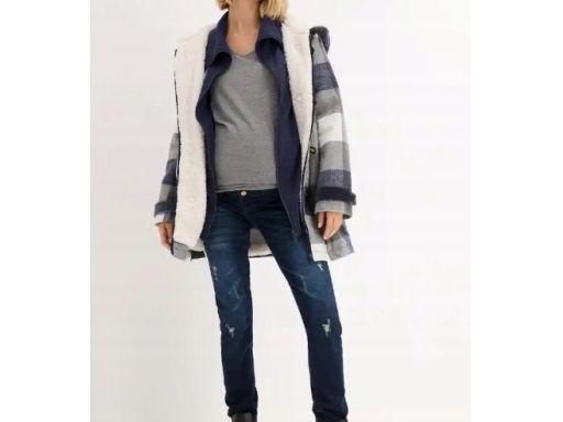 B.P.C ciążowe jeansy skinny ciemne z przetarciami 38.