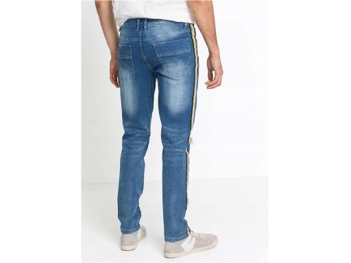 B.P.C męskie spodnie jeansowe z lampasem 40