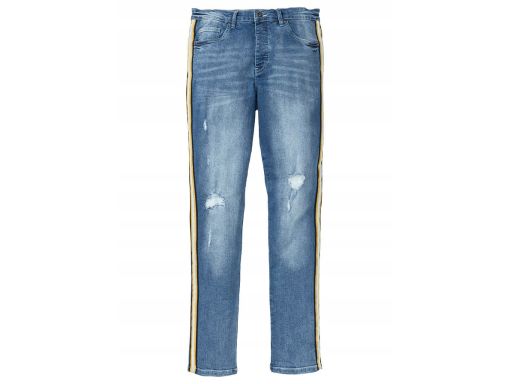 B.P.C męskie spodnie jeansowe z lampasem 40