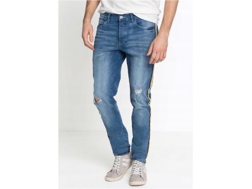 B.P.C męskie spodnie jeansowe z lampasem 40