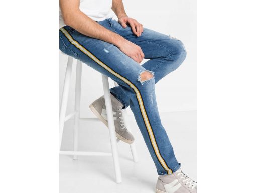 B.P.C męskie spodnie jeansowe z lampasem 40