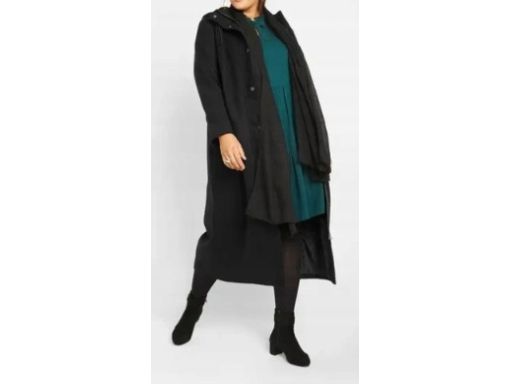 B.P.C płaszcz długi z kapturem brązowy ^40