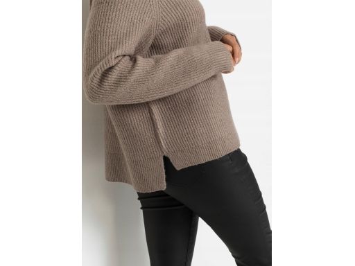 B.P.C brązowy sweterek z kołnierzykiem 44/46