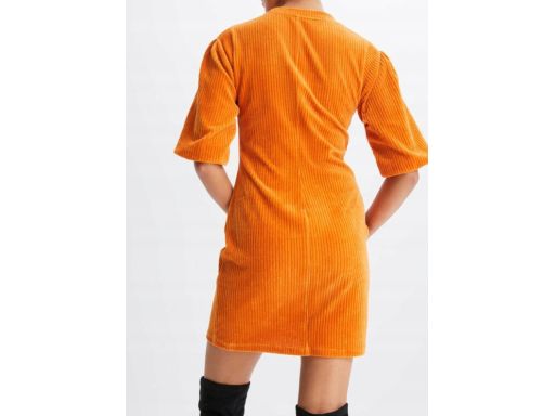 B.P.C sztruksowa sukienka krótka pomarańczowa r.40/42