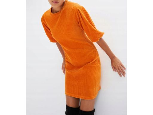 B.P.C sztruksowa sukienka krótka pomarańczowa r.40/42