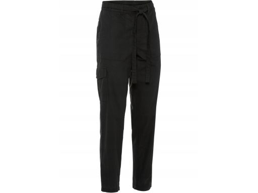 B.P.C lniane spodnie czarne bojówki 40