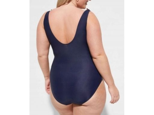 B.P.C kostium kąpielowy granatowy w kwiaty 50.