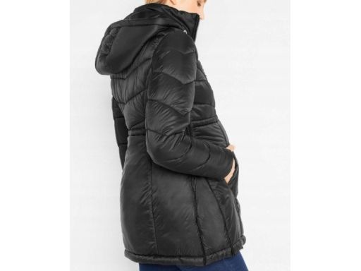 B.P.C kurtka ciążowa z panelem na dziecko przejściowa czarna pikowana