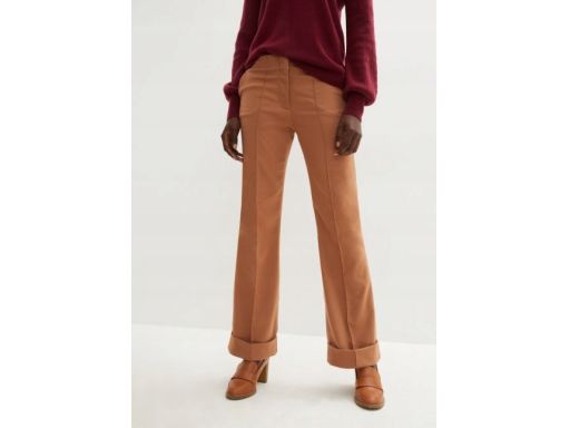 B.P.C spodnie damskie brązowe wywijane r.54