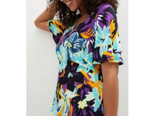 B.P.C sukienka letnia z krótkim rękawem w kwiaty 44/46