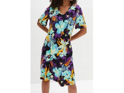 B.P.C sukienka letnia z krótkim rękawem w kwiaty 44/46