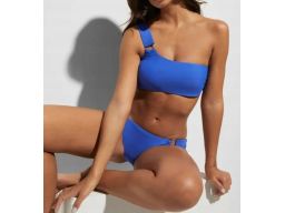 B.P.C bikini bandeau chabrowe asymetryczne z figami 42.