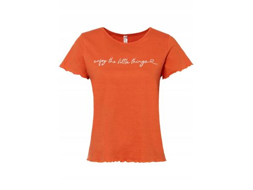 B.P.C t-shirt damski pomarańczowy z napsem 48/50