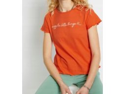 B.P.C t-shirt damski pomarańczowy z napsem 48/50