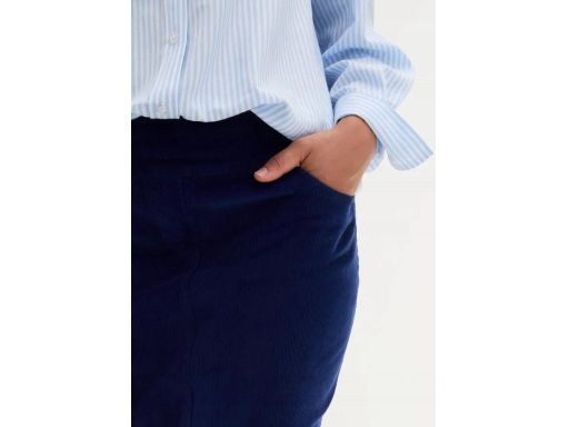 B.P.C sztruksowa spódnica granatowa przed kolana 48.