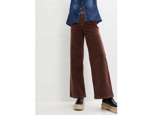 B.P.C spodnie sztruksowe brązowe luźne ^50