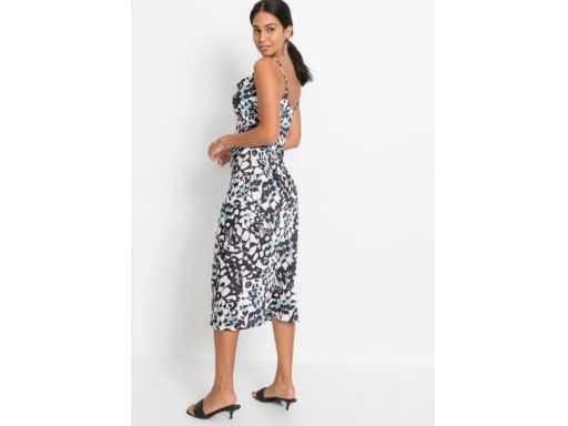 B.P.C długa sukienka satynowa sexy wzory 42.