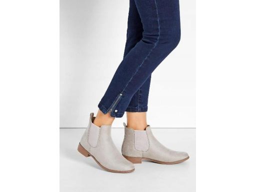 B.P.C botki damskie szare wsuwane 40.