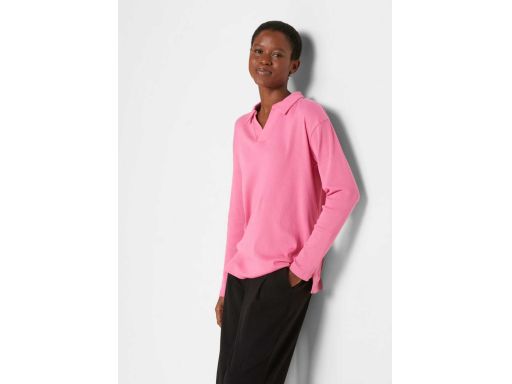 Bluzka polo prążkowana różowa 52/54.