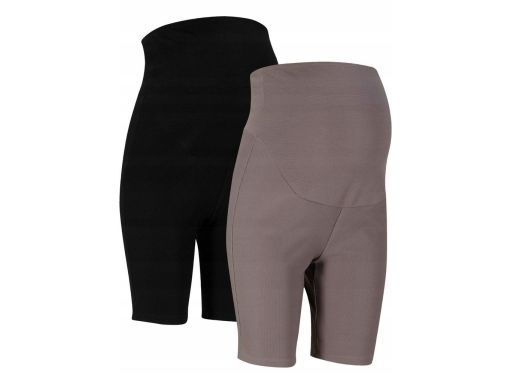 B.P.C 2-pak legginsy krótkie kolarki ciążowe 32/34.