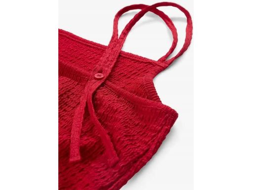 B.P.C midi sukienka krepowana czerwona z regulowanymi ramiączkami r.44