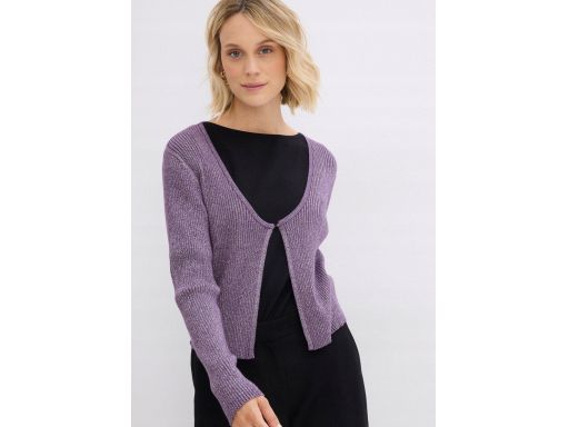 B.P.C fioletowe bolerko ze srebrną nitką dzianinowe 48/50.