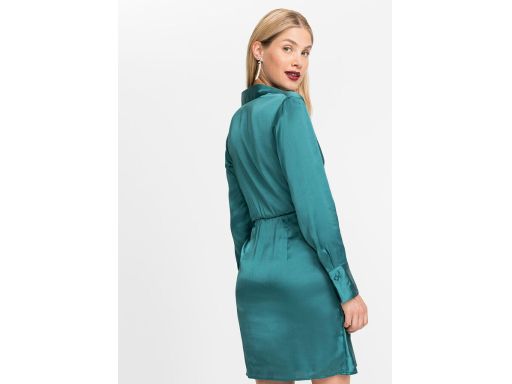 B.P.C atrakcyjna sukienka satynowa zielona ^38
