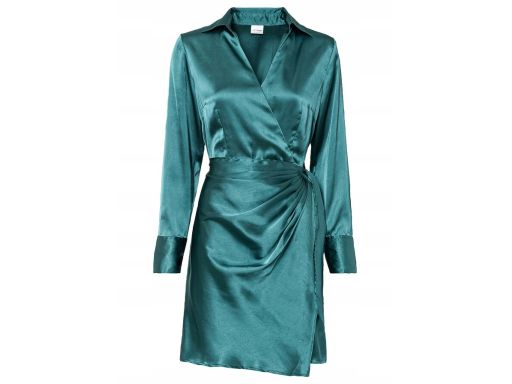 B.P.C atrakcyjna sukienka satynowa zielona ^38