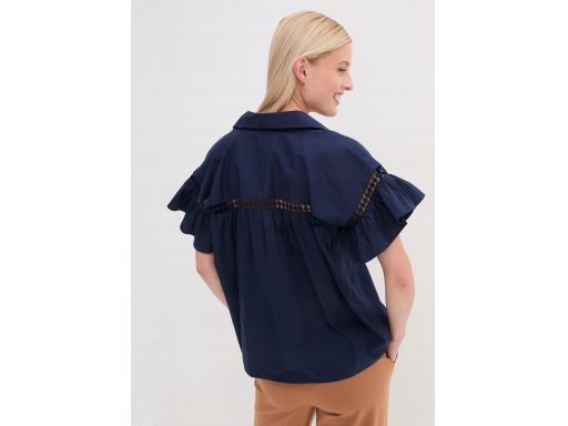 B.P.C bluzka granatowa z koronką 36.