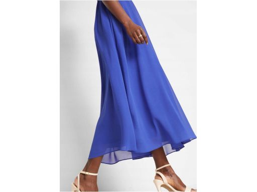 B.P.C sukienka wieczorowa szafirowa koronka cekiny ^48