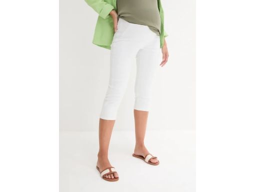 B.P.C spodnie 3/4 ciążowe białe 38.