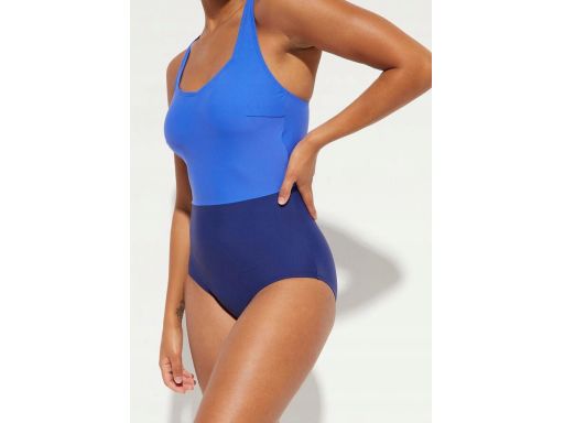 B.P.C chabrowo-granatowy kostium kąpielowy modelujący 52.