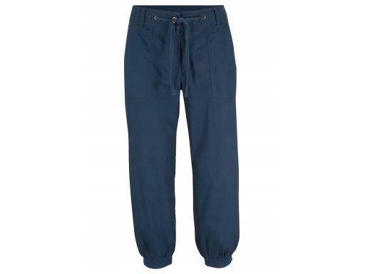 B.P.C spodnie 3/4 lniane granatowe 56.