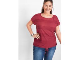 B.P.C t-shirt strukturalny wzór bordowy ^40/42