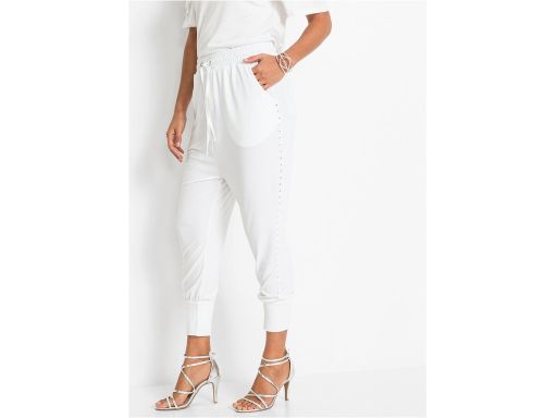 B.P.C białe haremki z dżetami 36/38.