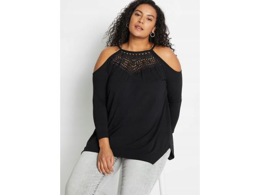 AG3466 bluzka odkryte ramiona koronka r.40/42