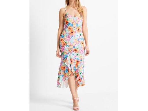 B.P.C wielokolorowa sukienka na ramiączka asymetryczna r.36/38