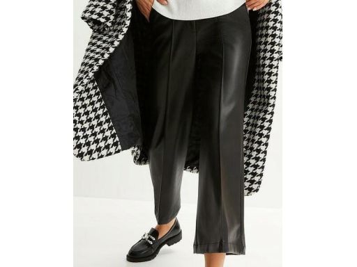 B.P.C czarne spodnie kuloty sztuczna skóra r.46